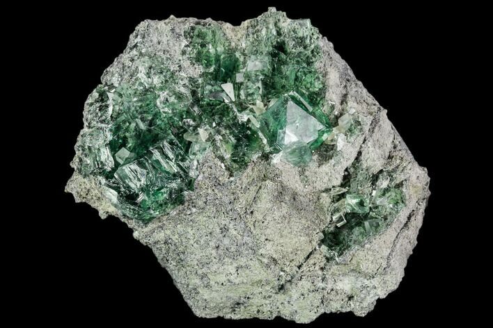 Green Cubic Fluorite Crystal Cluster - China #112634